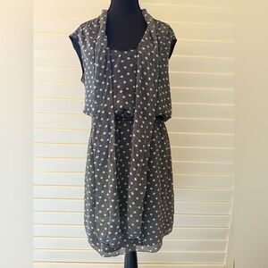 Max Studio Black and White Polka Dot Dress